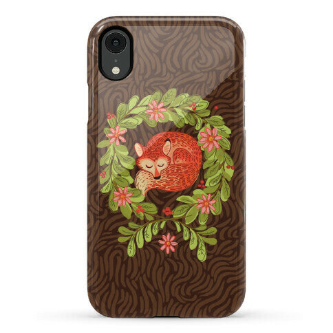 Sleeping Fox Wreath Phone Case